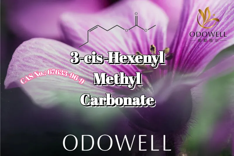 ODOWELL 3-cis-Hexenyl मिथाइल कार्बोनेट नैसर्गिक व्हायलेट-लीफ आणि हिरव्या सुगंध अनुप्रयोगांसाठी शिफारस करतो